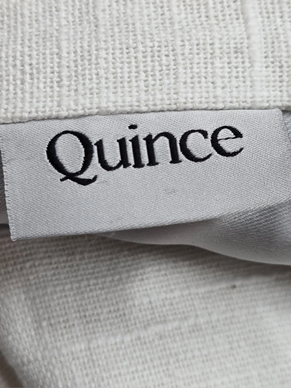 QUINCE Set Of 2 48x108 Cotton Slub Blackout Curtains White 0901